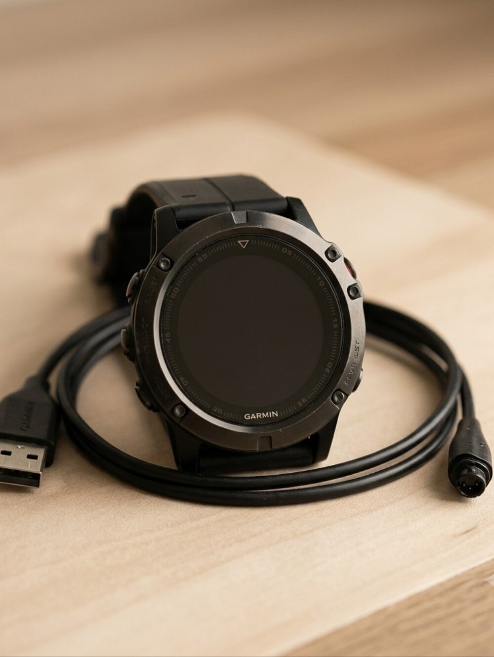 Garmin Fenix 5X Sapphire Slate Gray Multisport GPS Watch w/ Charger